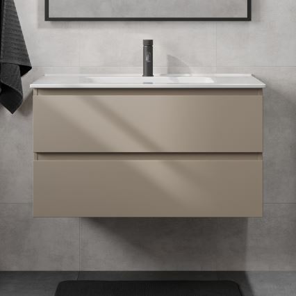 Móvel de casa de banho com lavatório KENWOOD 91 cm Marakesh/branco