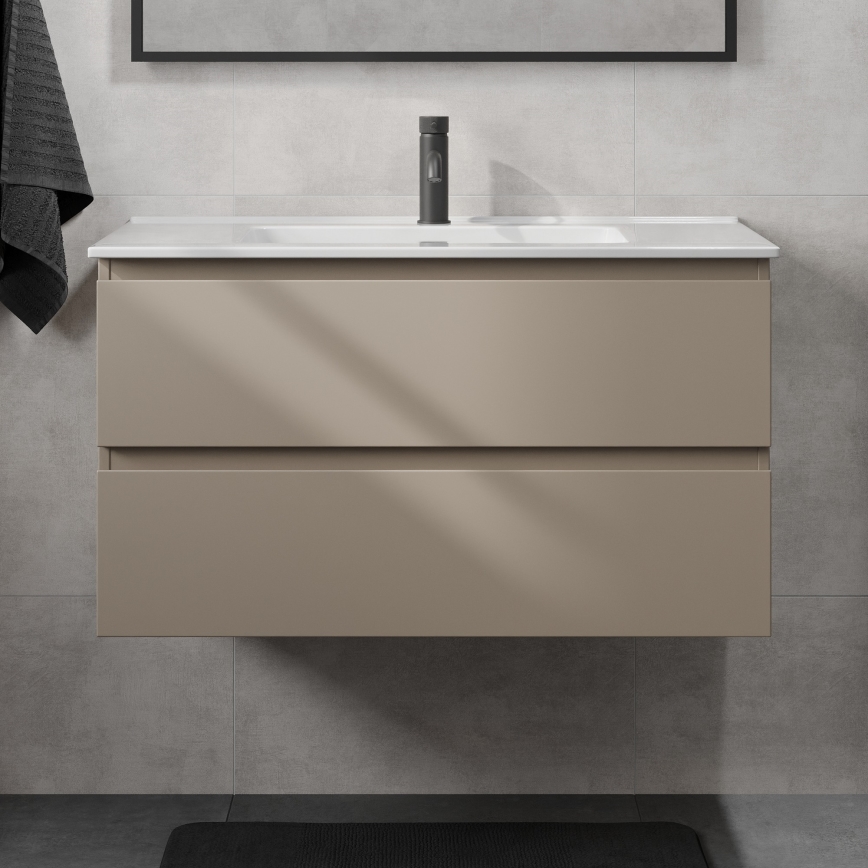 Móvel de casa de banho com lavatório KENWOOD 91 cm Marakesh/branco