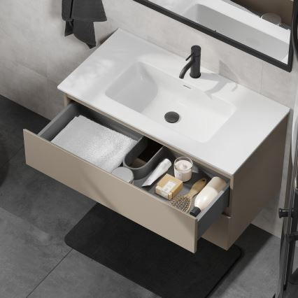 Móvel de casa de banho com lavatório KENWOOD 91 cm Marakesh/branco