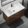 Móvel de casa de banho com lavatório KENWOOD 91 cm nogueira/branco