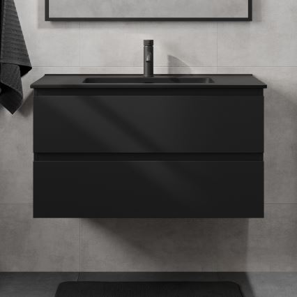Móvel de casa de banho com lavatório KENWOOD, 91 cm, preto