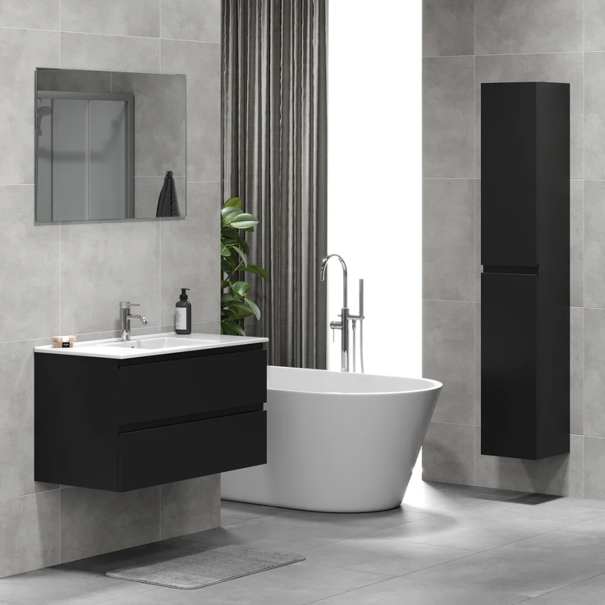 Móvel de casa de banho com lavatório KENWOOD 91 x 50 x 45 cm preto