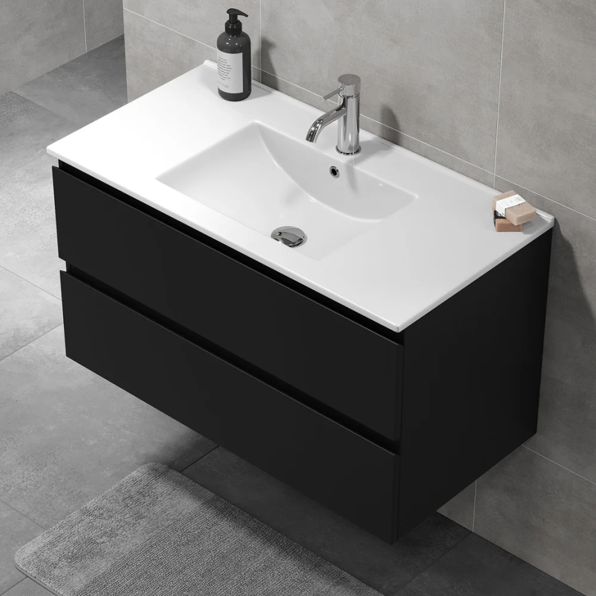 Móvel de casa de banho com lavatório KENWOOD 91 x 50 x 45 cm preto