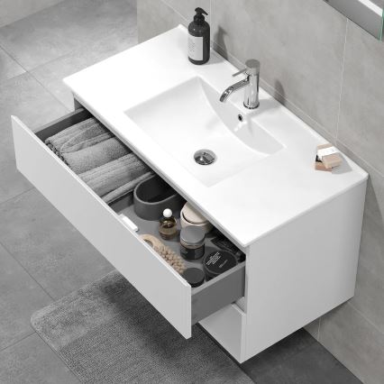 Móvel de casa de banho com lavatório KENWOOD 91 x 50 x 47 cm, branco