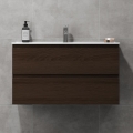 Móvel de casa de banho com lavatório KENWOOD 91x50x47 cm nogueira