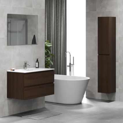 Móvel de casa de banho com lavatório KENWOOD 91x50x47 cm nogueira