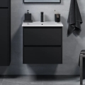 Móvel de casa de banho com lavatório MOLDE 60x55x46 cm preto