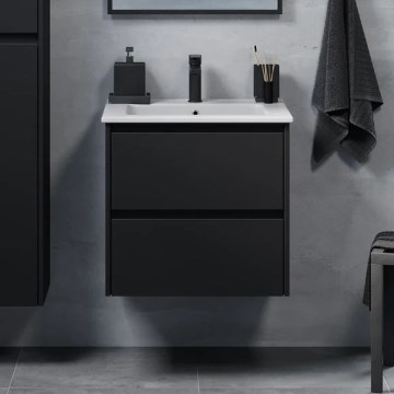 Móvel de casa de banho com lavatório MOLDE 60x55x46 cm preto