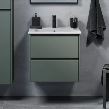 Móvel de casa de banho com lavatório MOLDE 60x55x46 cm verde