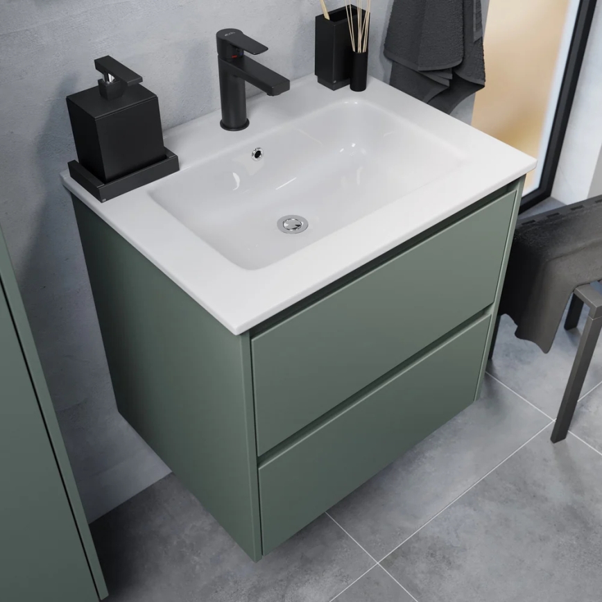 Móvel de casa de banho com lavatório MOLDE 60x55x46 cm verde