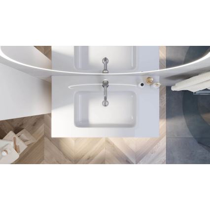 Móvel de casa de banho com lavatório MOLDE 80x55x46 cm branco