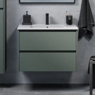 Móvel de casa de banho com lavatório MOLDE 80x55x46 cm verde