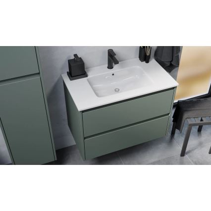 Móvel de casa de banho com lavatório MOLDE 80x55x46 cm verde