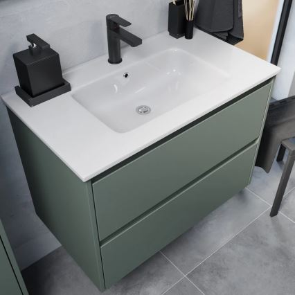 Móvel de casa de banho com lavatório MOLDE 80x55x46 cm verde