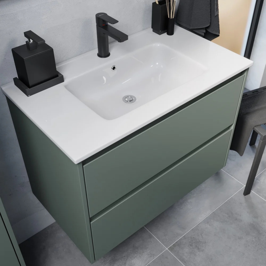 Móvel de casa de banho com lavatório MOLDE 80x55x46 cm verde