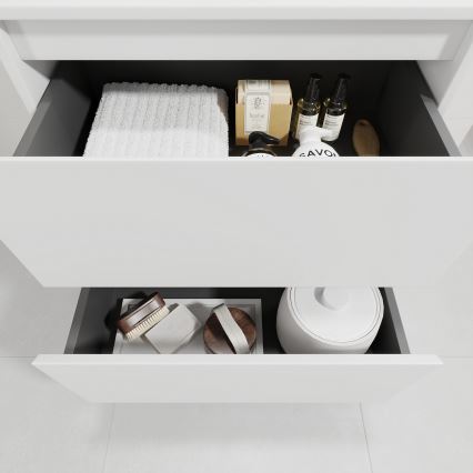 Móvel de casa de banho com lavatório TRONDHEIM/DRAMMEN 60x57x46 cm branco