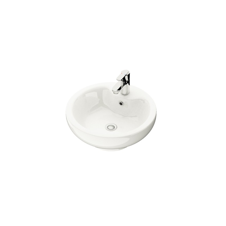 Móvel de casa de banho com lavatório TRONDHEIM/DRAMMEN 60x57x46 cm branco