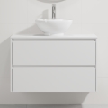 Móvel de casa de banho com lavatório TRONDHEIM/DRAMMEN 90x57x46 cm branco