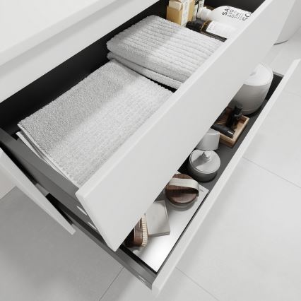 Móvel de casa de banho com lavatório TRONDHEIM/DRAMMEN 90x57x46 cm branco