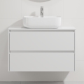 Móvel de casa de banho com lavatório TRONDHEIM/KRISTIANSAND 90x57x46 cm branco