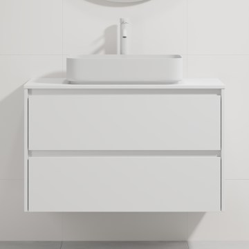 Móvel de casa de banho com lavatório TRONDHEIM/LJORDAL 90x57x46 cm branco