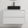 Móvel de casa de banho com lavatório TRONDHEIM/LJORDAL 90x57x46 cm branco/preto