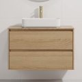 Móvel de casa de banho com lavatório TRONDHEIM/LJORDAL 90x57x46 cm carvalho/branco