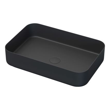 Móvel de casa de banho com lavatório TRONDHEIM/LJORDAL 90x57x46 cm preto
