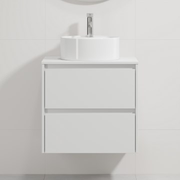 Móvel de casa de banho com lavatório TRONDHEIM/VIKEDAL 60x57x46 cm branco