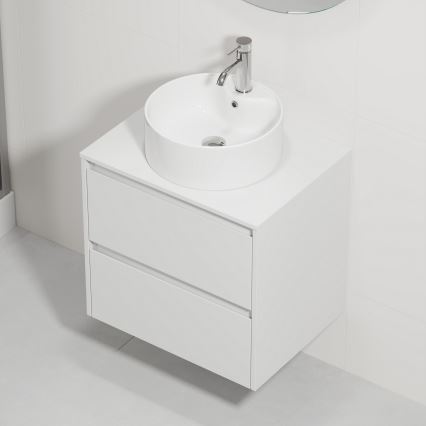 Móvel de casa de banho com lavatório TRONDHEIM/VIKEDAL 60x57x46 cm branco