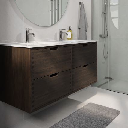 Móvel de casa de banho GRIBSKOV com lavatório, 120 cm, castanho/carvalho/branco