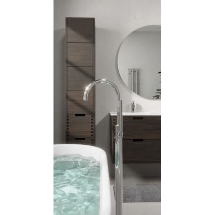 Móvel de casa de banho GRIBSKOV com lavatório, 120 cm, castanho/carvalho/branco
