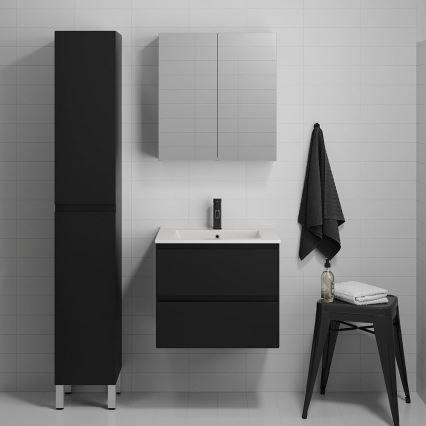 Móvel de casa de banho KENWOOD 186 cm, preto