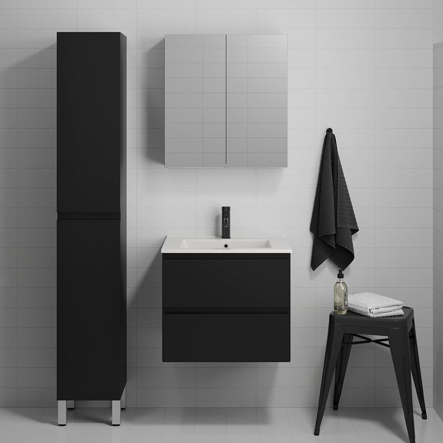 Móvel de casa de banho KENWOOD 186 cm, preto