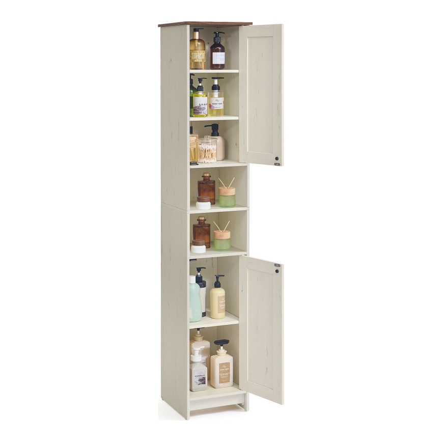 Móvel de casa de banho LEXI 30x170 cm branco/castanho