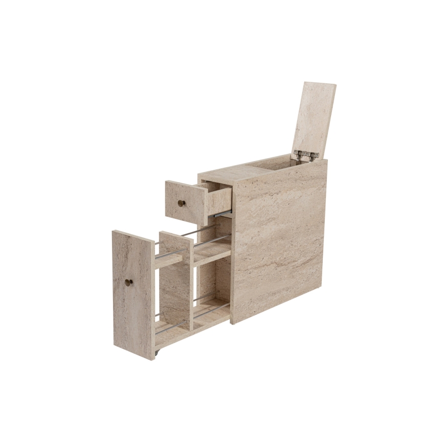 Móvel de casa de banho MELODY, acabamento em mármore bege