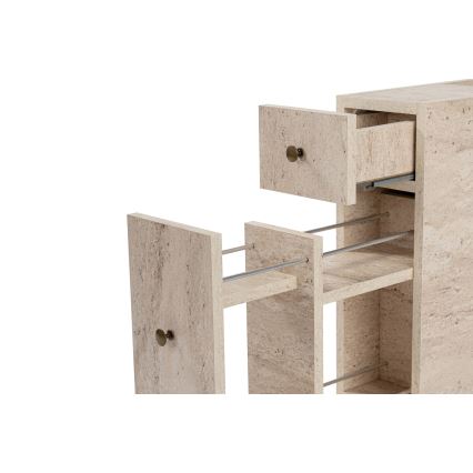 Móvel de casa de banho MELODY, acabamento em mármore bege