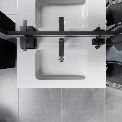 Móvel de casa de banho MOLDE com lavatório, 80 cm, preto