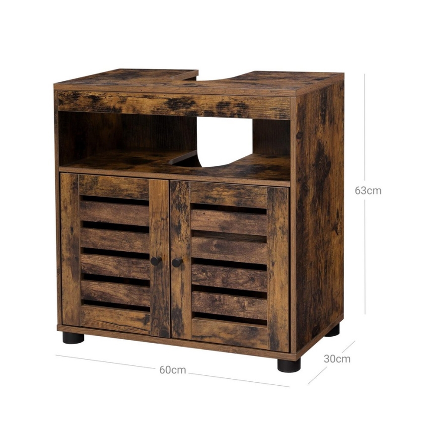 Móvel de casa de banho RENE castanho