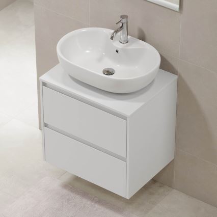 Móvel de casa de banho TRONDHEIM para lavatório 60 cm branco