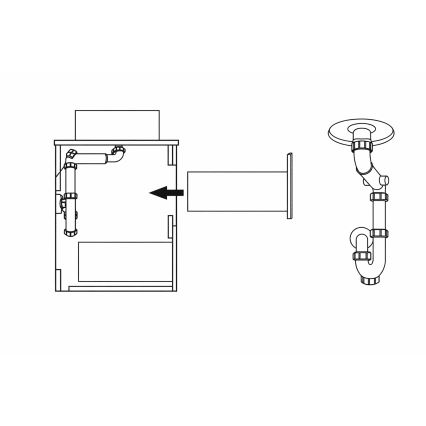 Móvel de casa de banho TRONDHEIM para lavatório 60 cm, nogueira