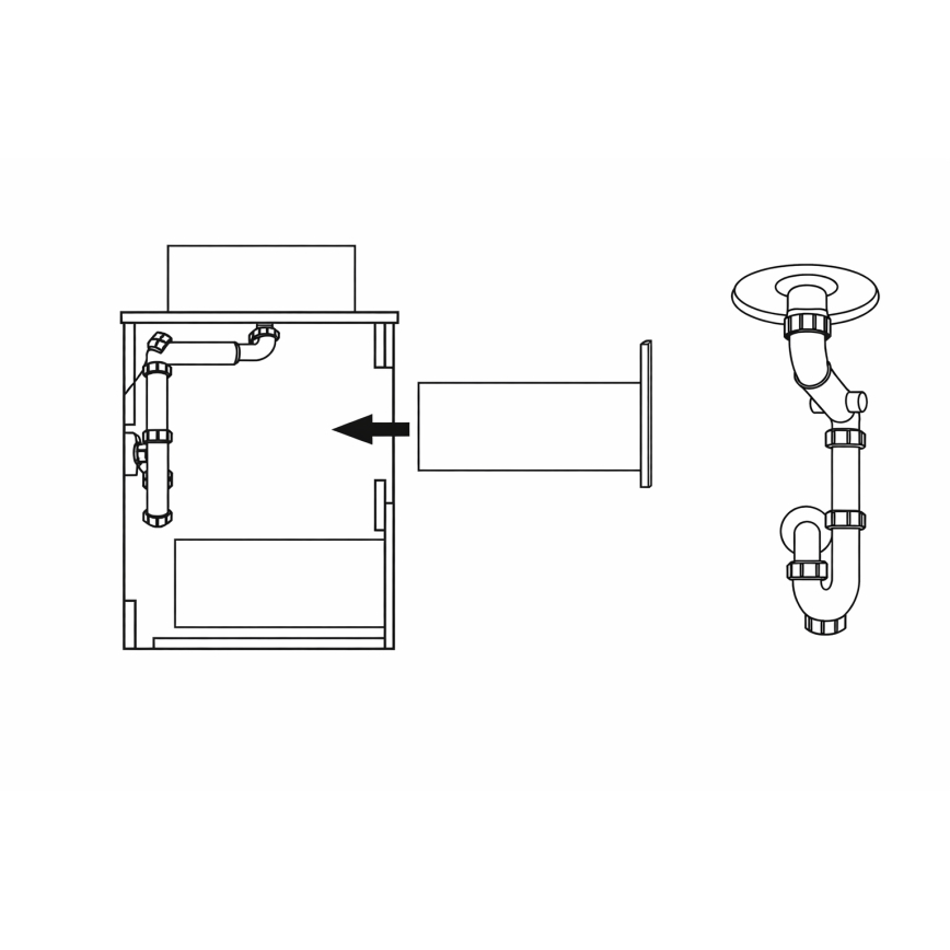 Móvel de casa de banho TRONDHEIM para lavatório 90 cm nogueira
