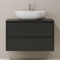 Móvel de casa de banho TRONDHEIM para lavatório 90 x 57 x 46 cm, preto