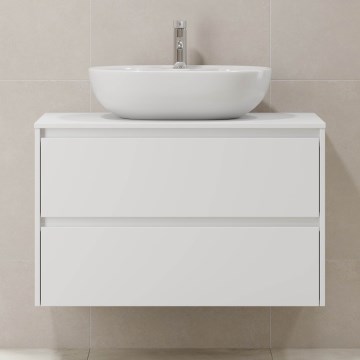 Móvel de casa de banho TRONDHEIM para lavatório 90x57x46 cm branco