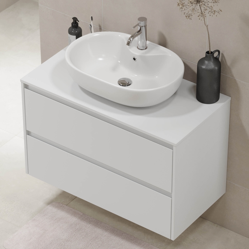 Móvel de casa de banho TRONDHEIM para lavatório 90x57x46 cm branco