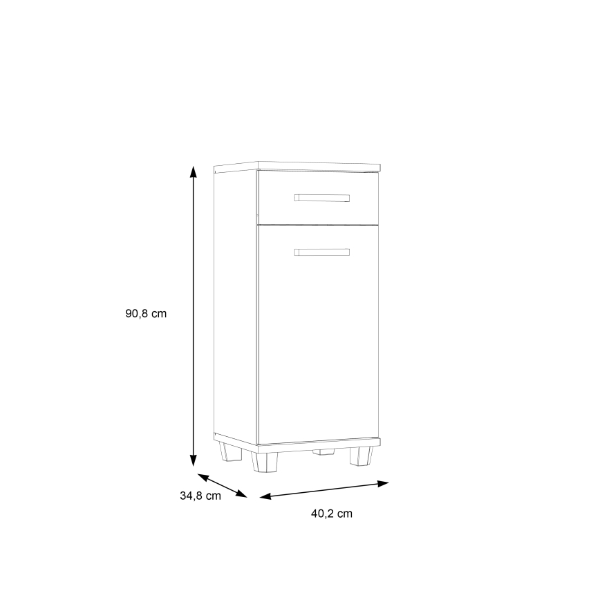 Móvel de casa de banho VENOM antracite/castanho