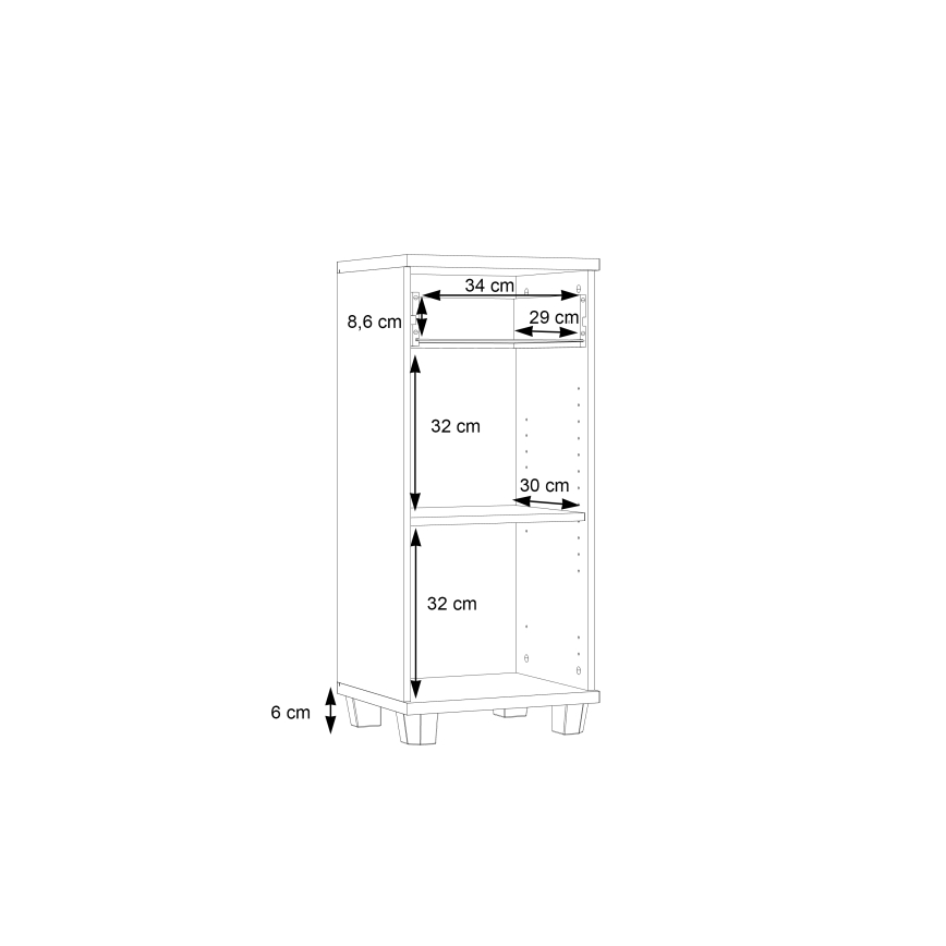 Móvel de casa de banho VENOM antracite/castanho