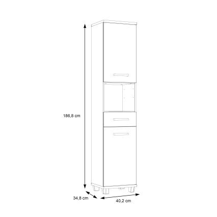 Móvel de casa de banho VENOM branco/carvalho Sonoma