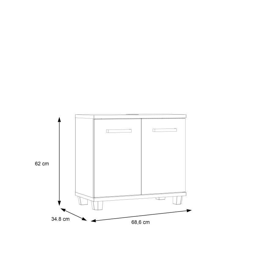 Móvel de casa de banho VENOM branco/carvalho sonoma