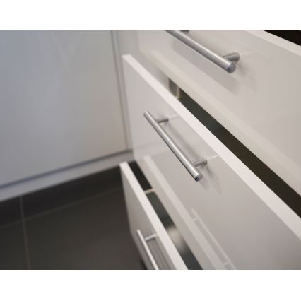 Móvel de cozinha CELESTE 180 cm branco lacado brilhante